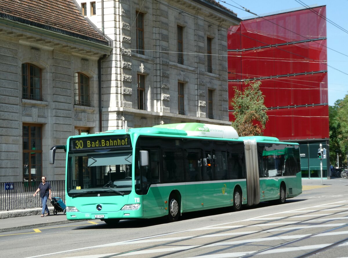 (252'393) - BVB Basel - Nr. 719/BS 6678 - Mercedes am 7. Juli 2023 beim Bahnhof Basel