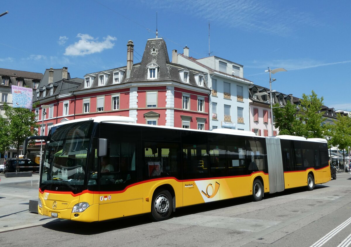 (252'448) - PostAuto Nordschweiz - BL 128'484/PID 11'496 - Mercedes am 7. Juli 2023 beim Bahnhof Delmont