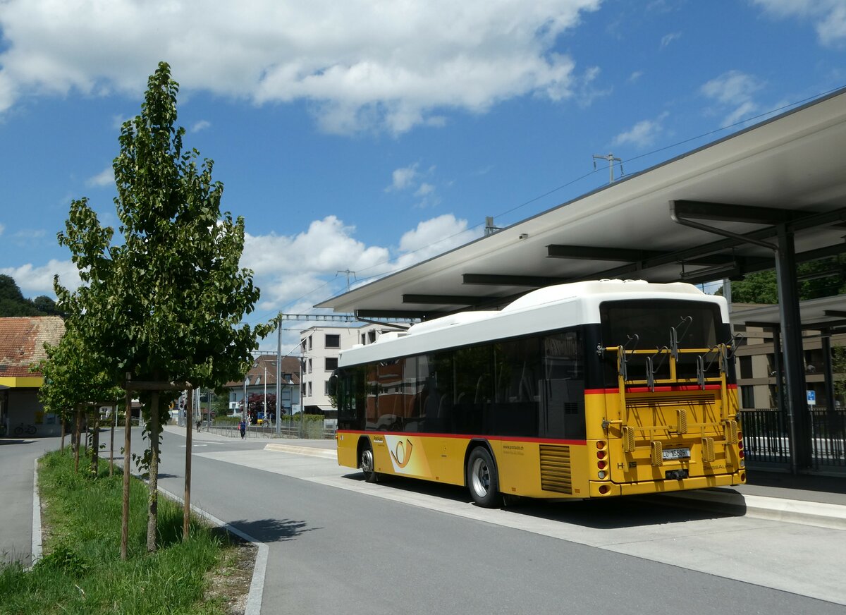 (252'826) - Amstein, Willisau - Nr. SC 26/LU 15'609/PID 5318 - Scania/Hess (ex Schnider, Schpfheim) am 20. Juli 2023 beim Bahnhof Menznau