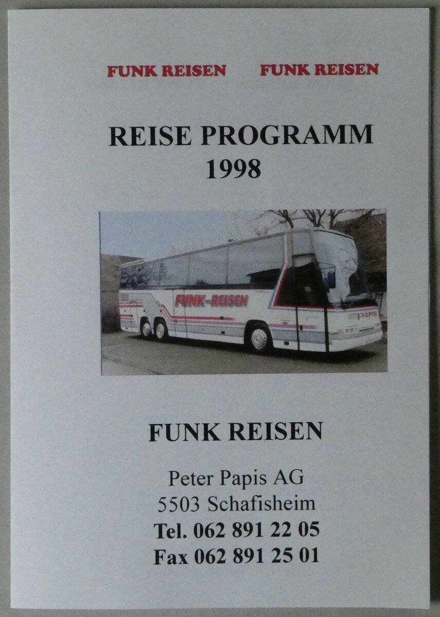(252'920) - Funk Reisen-Reiseprogramm 1998 am 24. Juli 2023 in Thun
