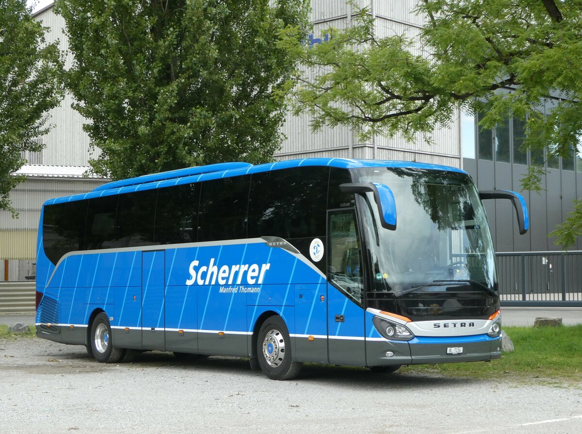 (253'449) - Scherrer, Duggingen - BL 7234 - Setra am 5. August 2023 in Thun, Lachenwiese