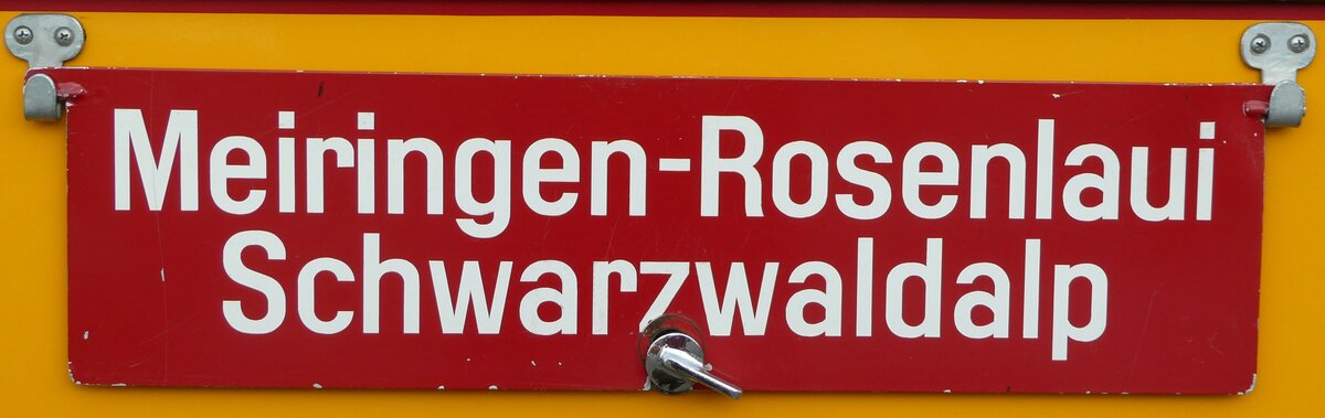 (254'184) - Routentafel - Meiringen-Rosenlaui Schwarzwaldalp - am 25. August 2023 in Mamishaus, Depot MfK