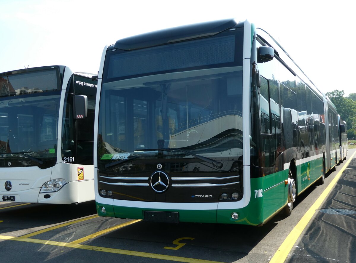 (254'990) - BVB Basel - Nr. 7102 - Mercedes am 9. September 2023 in Winterthur, Daimler Buses