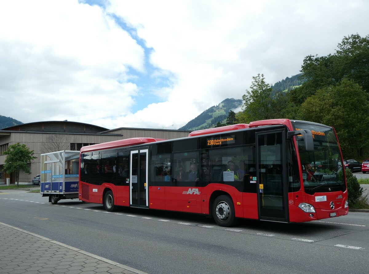 (255'190) - AFA Adelboden - Nr. 97/BE 823'927 - Mercedes am 14. September 2023 beim Bahnhof Frutigen