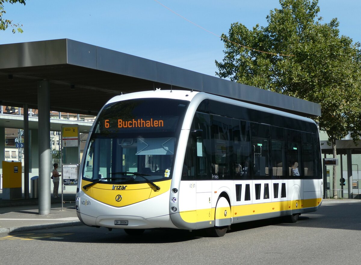 (255'264) - VBSH Schaffhausen - Nr. 6/SH 38'006 - Irizar am 17. September 2023 beim Bahnhof Schaffhausen