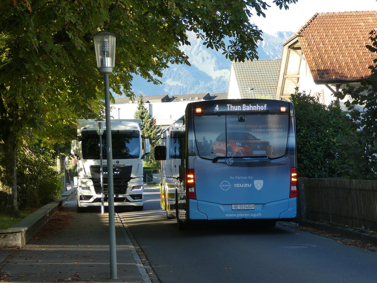 (255'443) - STI Thun - Nr. 404/BE 523'404 - Mercedes am 20. September 2023 in Thun-Lerchenfeld, Langestrasse