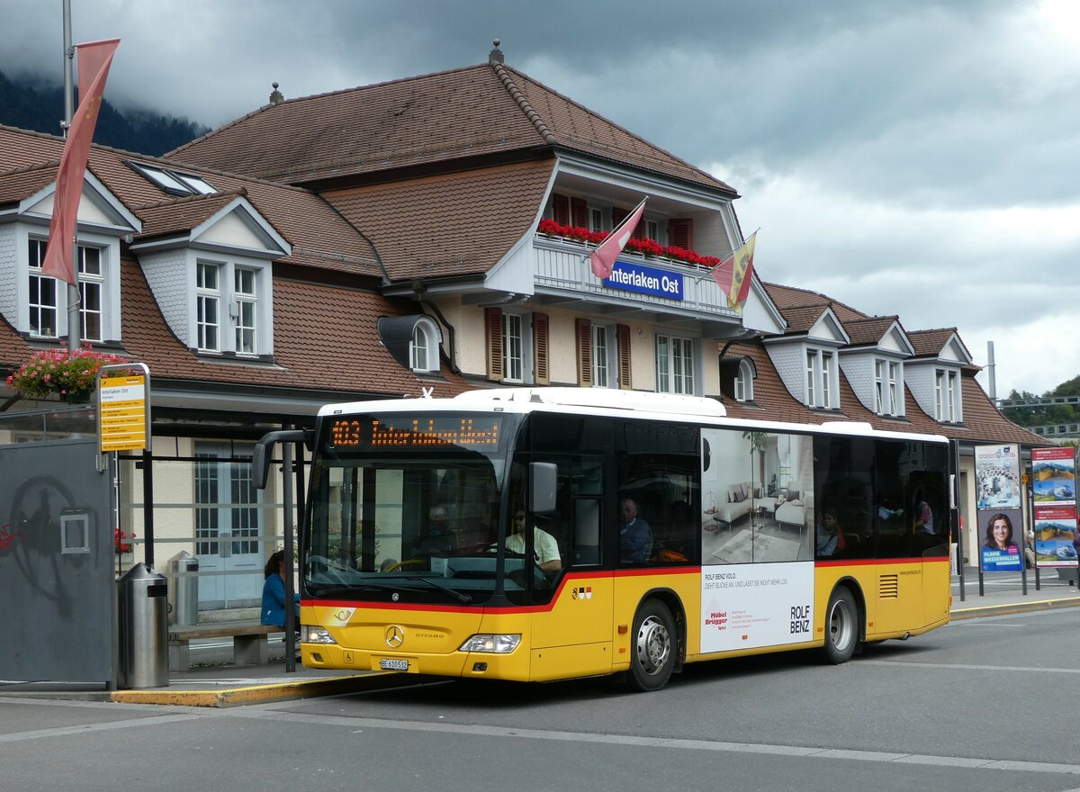 (255'478) - PostAuto Bern - BE 610'532/PID 5151 - Mercedes am 22. September 2023 beim Bahnhof Interlaken Ost