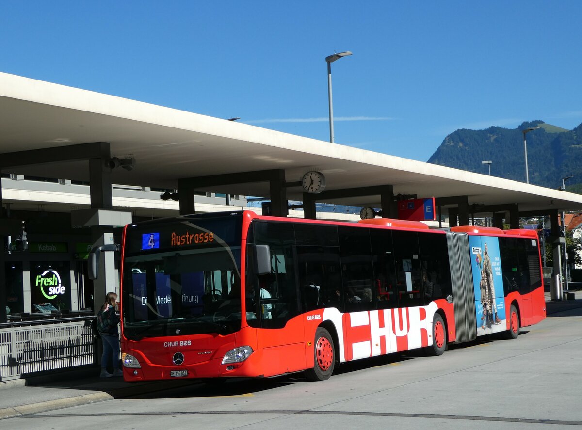 (255'567) - Chur Bus, Chur - Nr. 51/GR 155'851 - Mercedes am 26. September 2023 beim Bahnhof Chur