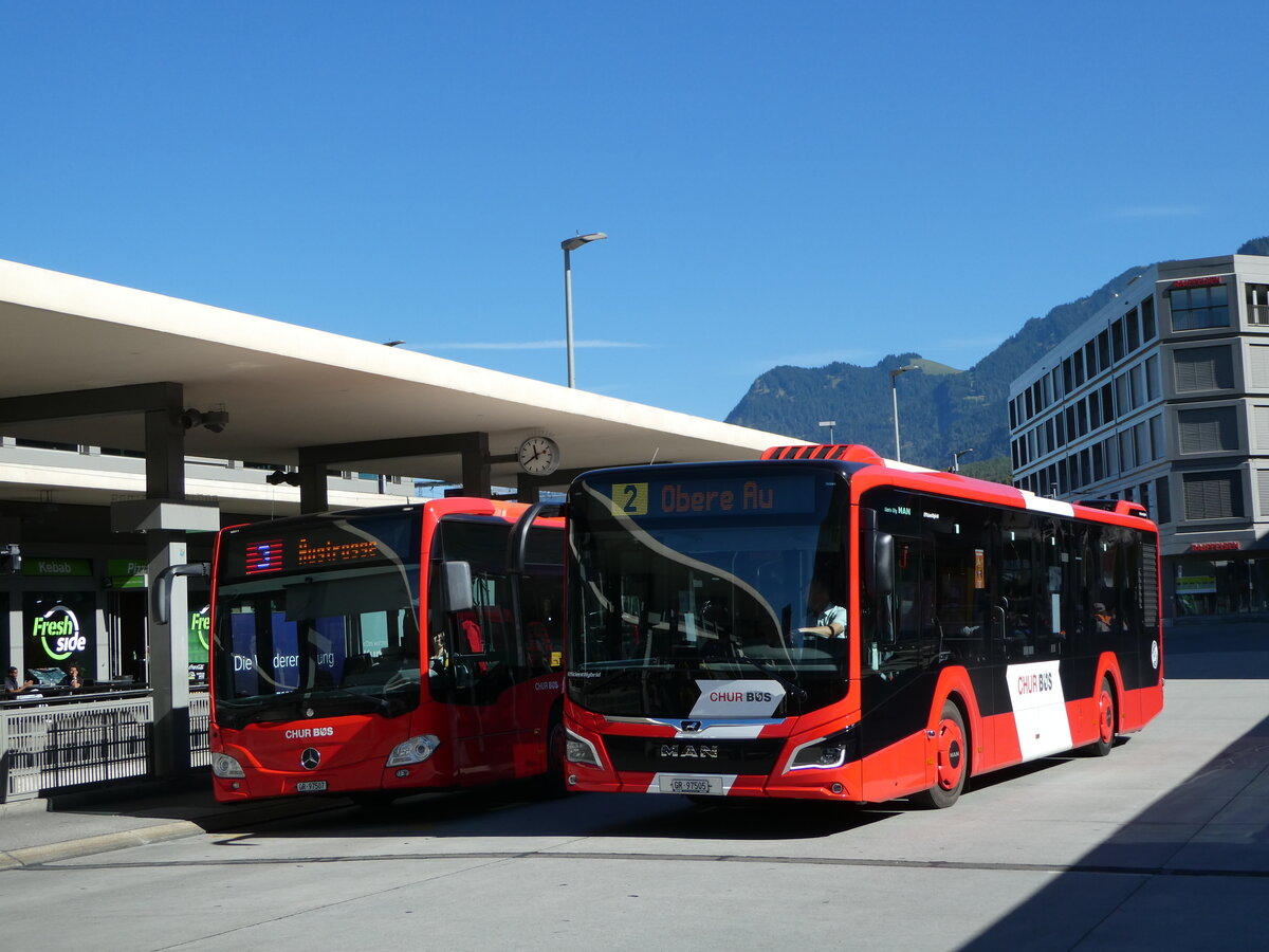 (255'569) - Chur Bus, Chur - Nr. 5/GR 97'505 - MAN am 26. September 2023 beim Bahnhof Chur