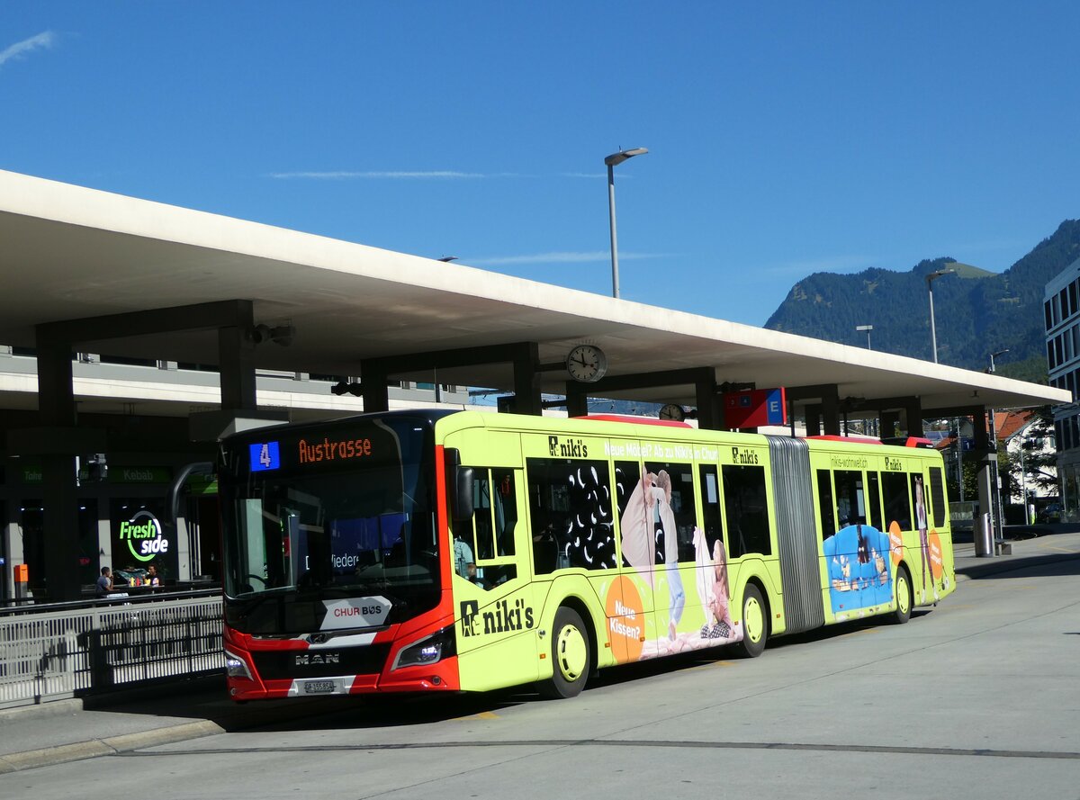 (255'571) - Chur Bus, Chur - Nr. 54/GR 155'854 - MAN am 26. September 2023 beim Bahnhof Chur