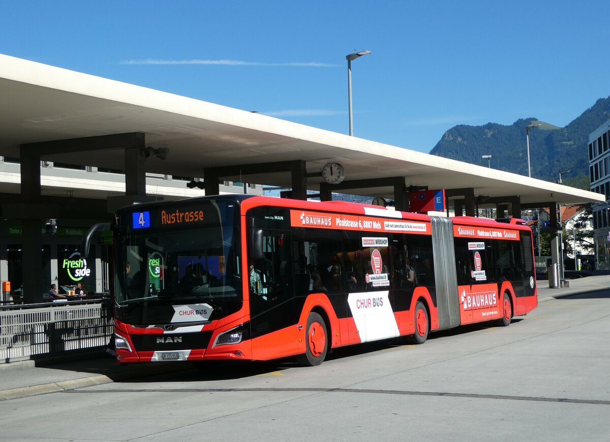 (255'575)  Chur Bus, Chur - Nr. 56/GR 155'856 - MAN am 26. September 2023 beim Bahnhof Chur