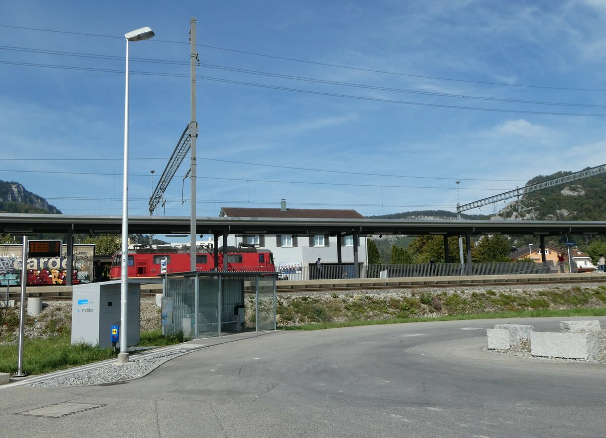 (255'666) - BOGG-Haltestelle am 28. September 2023 beim Bahnhof Oensingen