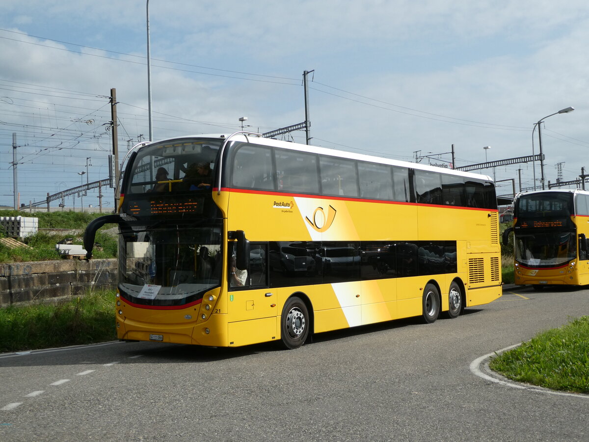(255'732) - Eurobus, Arbon - Nr. 21/SG 111'086/PID 10'872 - Alexander Dennis (ex Schwizer, Goldach Nr. 21) am 30. September 2023 in Biel, Car Terminal