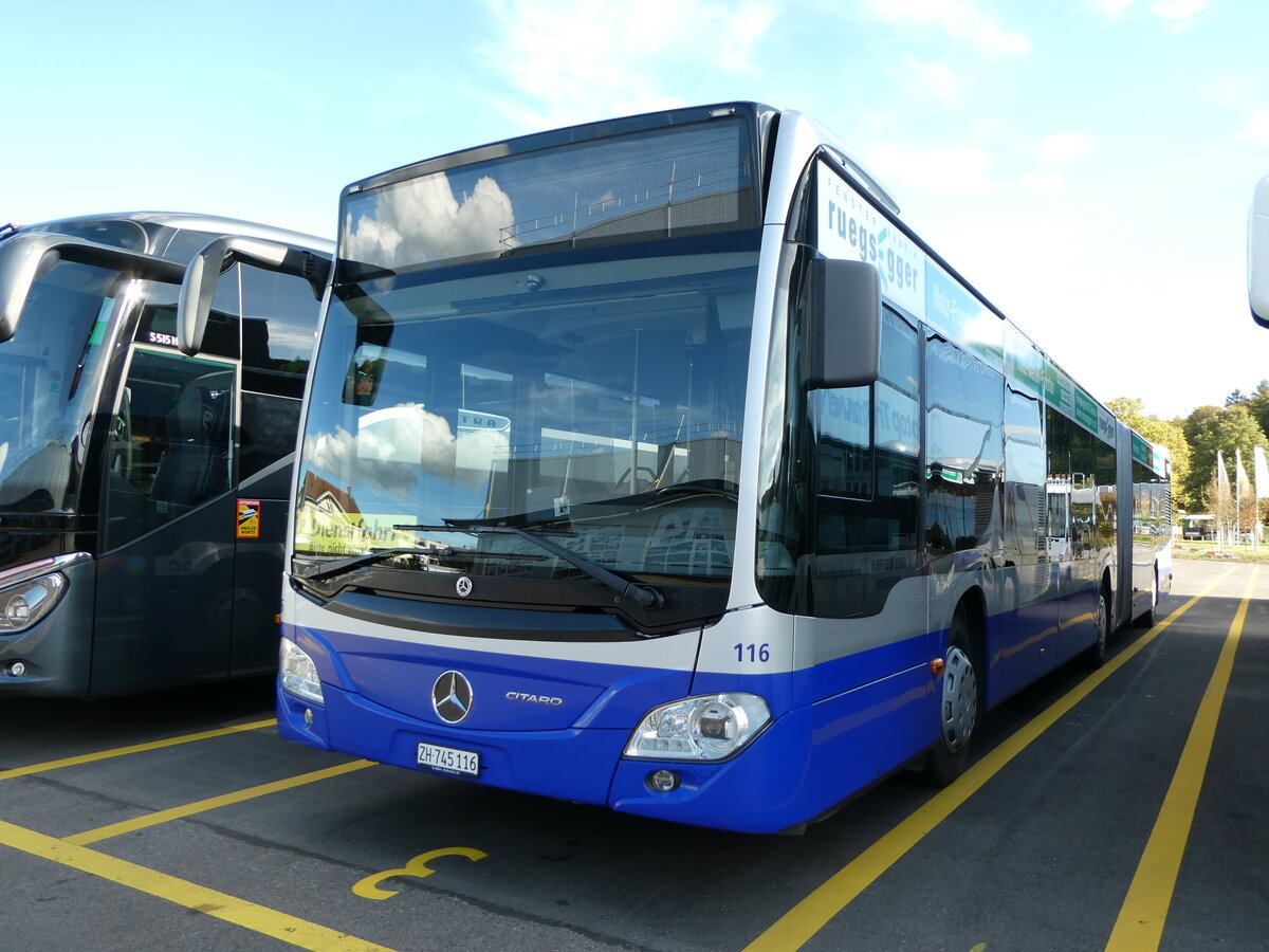 (256'367) - VZO Grningen - Nr. 116/ZH 745'116 - Mercedes am 22. Oktober 2023 in Winterthur, Daimler Buses