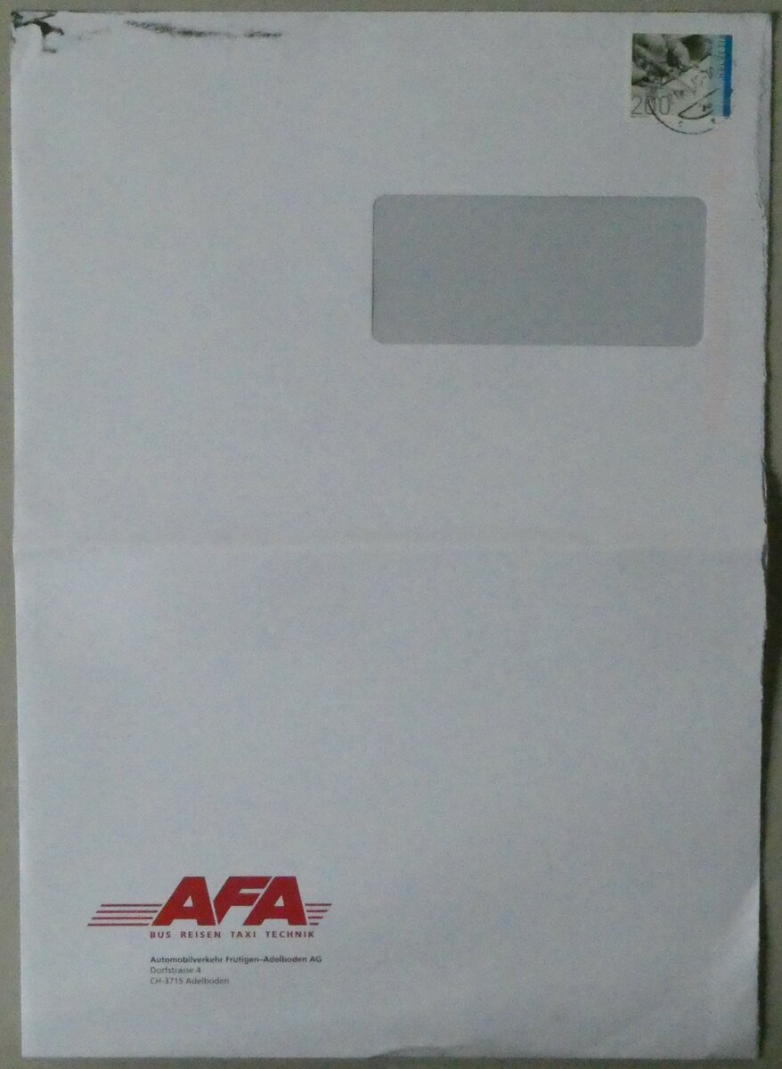 (256'642) - AFA-Briefumschlag vom 21. April 2015 am 3. November 2023 in Thun