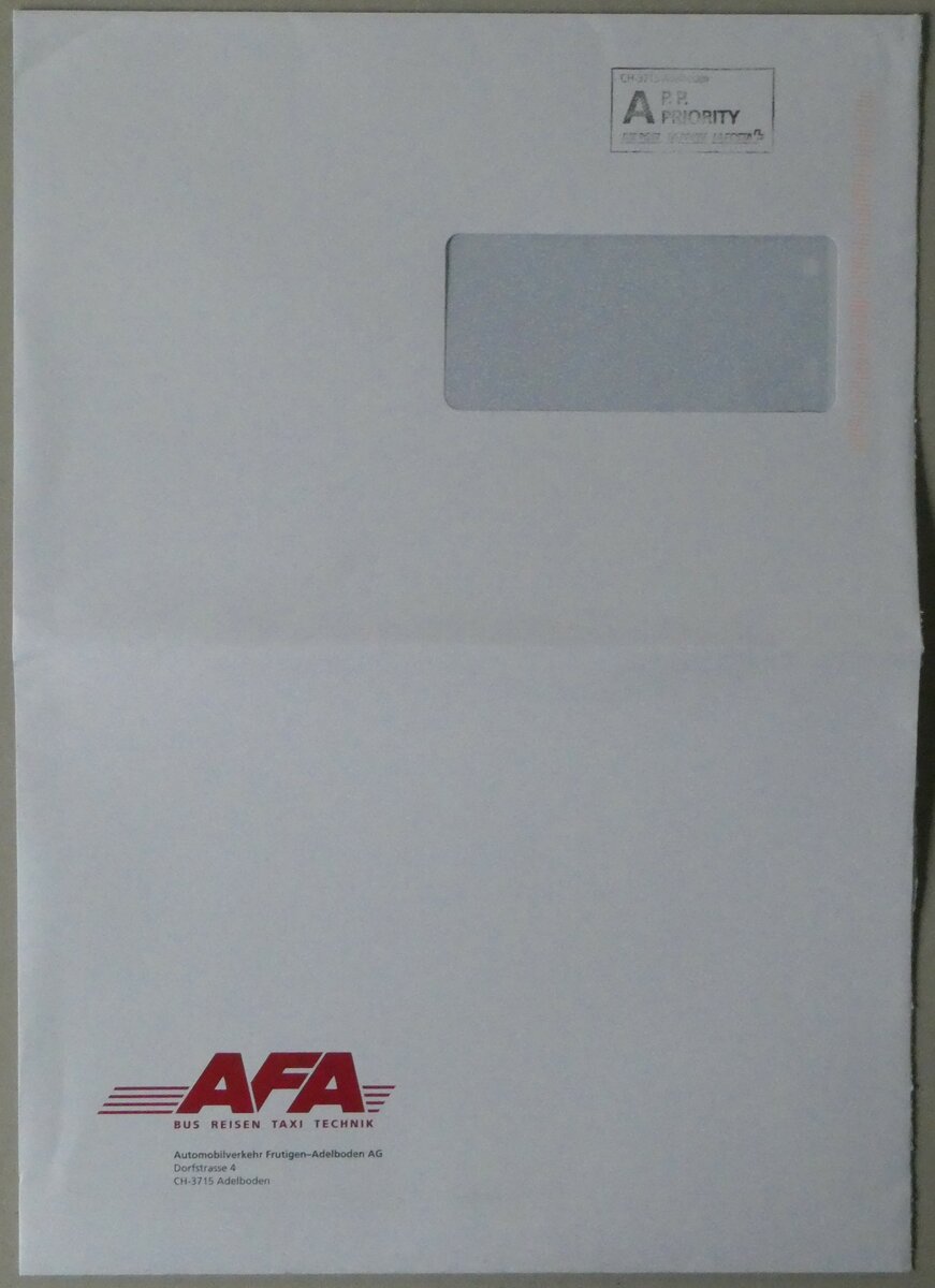 (256'649) - AFA-Briefumschlag vom 3. November 2021 am 3. November 2023 in Thun