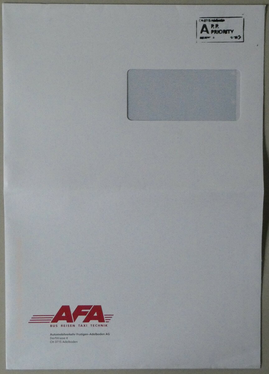 (256'650) - AFA-Briefumschlag vom 8. November 2022 am 3. November 2023 in Thun