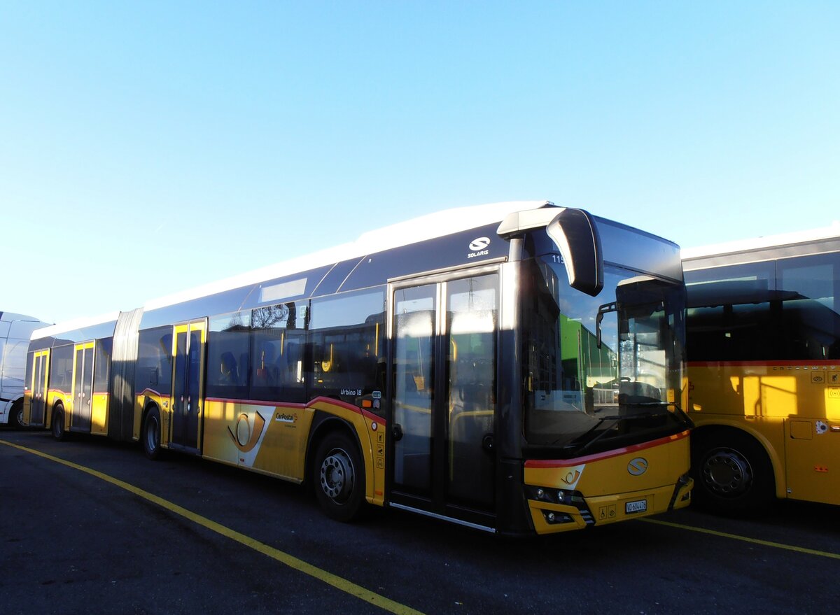 (257'910) - CarPostal Ouest - VD 604'476/PID 11'589 - Solaris am 24. Dezember 2023 in Kerzers, Interbus