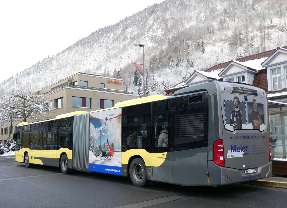 (258'793) - STI Thun - Nr. 714/BE 427'714 - Mercedes am 21. Januar 2024 beim Bahnhof Interlaken Ost
