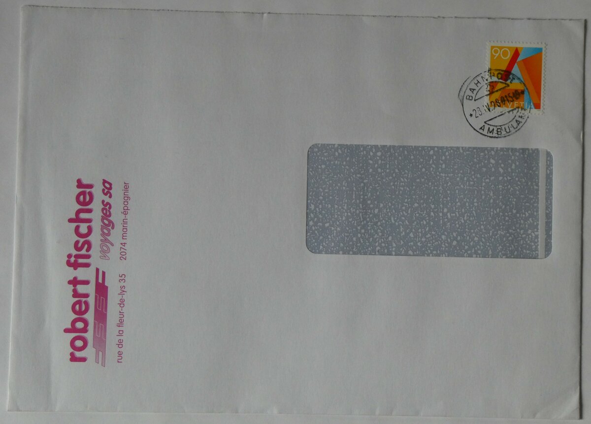 (258'862) - Fischer-Briefumschlag vom 28. Mai 1998 am 23. Januar 2024 in Thun