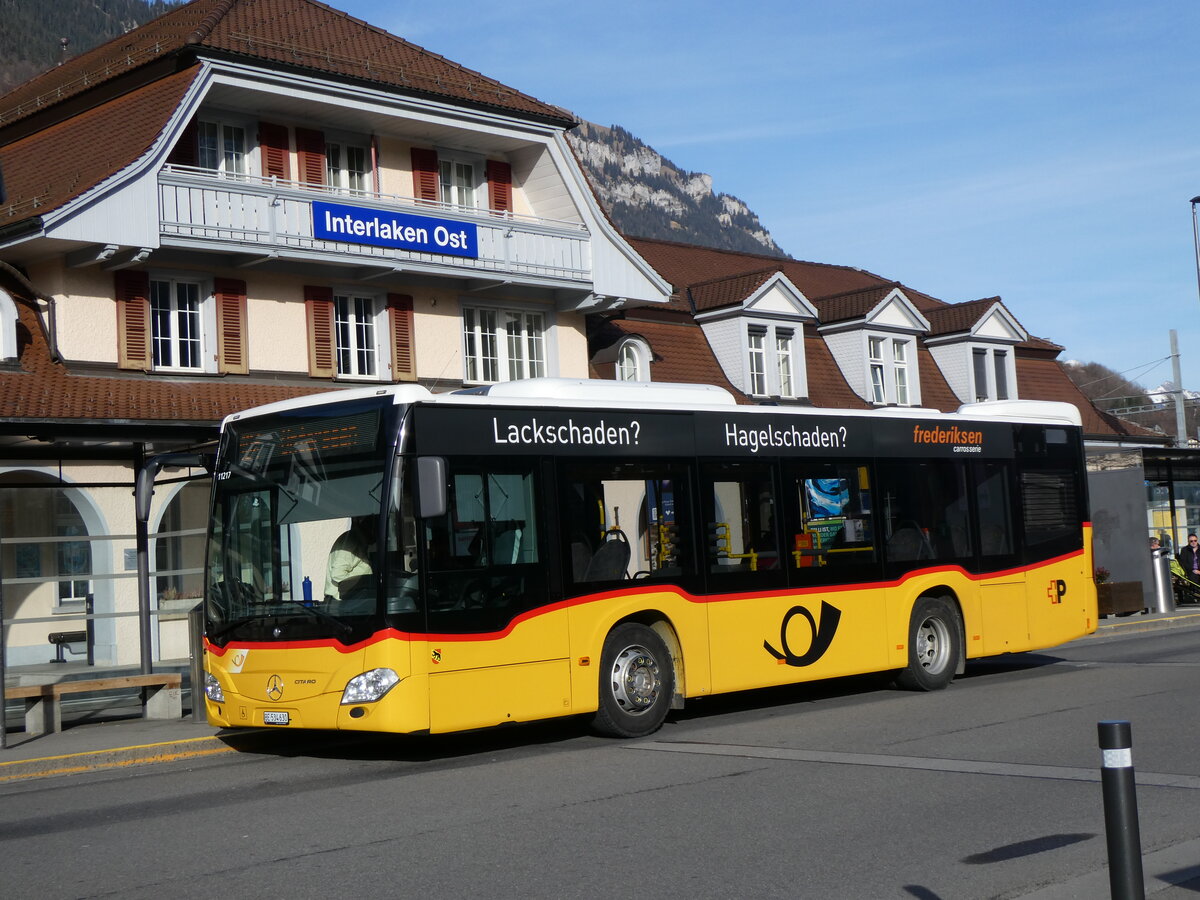 (258'997) - PostAuto Bern - BE 534'630/PID 11'217 - Mercedes am 29. Januar 2024 beim Bahnhof Interlaken Ost