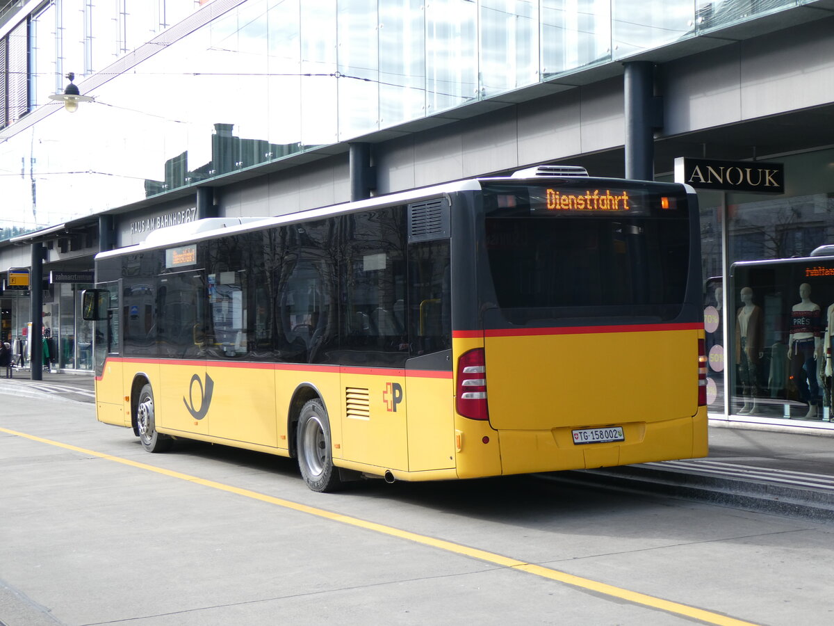 (259'055) - PostAuto Ostschweiz - TG 158'002/PID 5385 - Mercedes am 2. Februar 2024 beim Bahnhof Frauenfeld