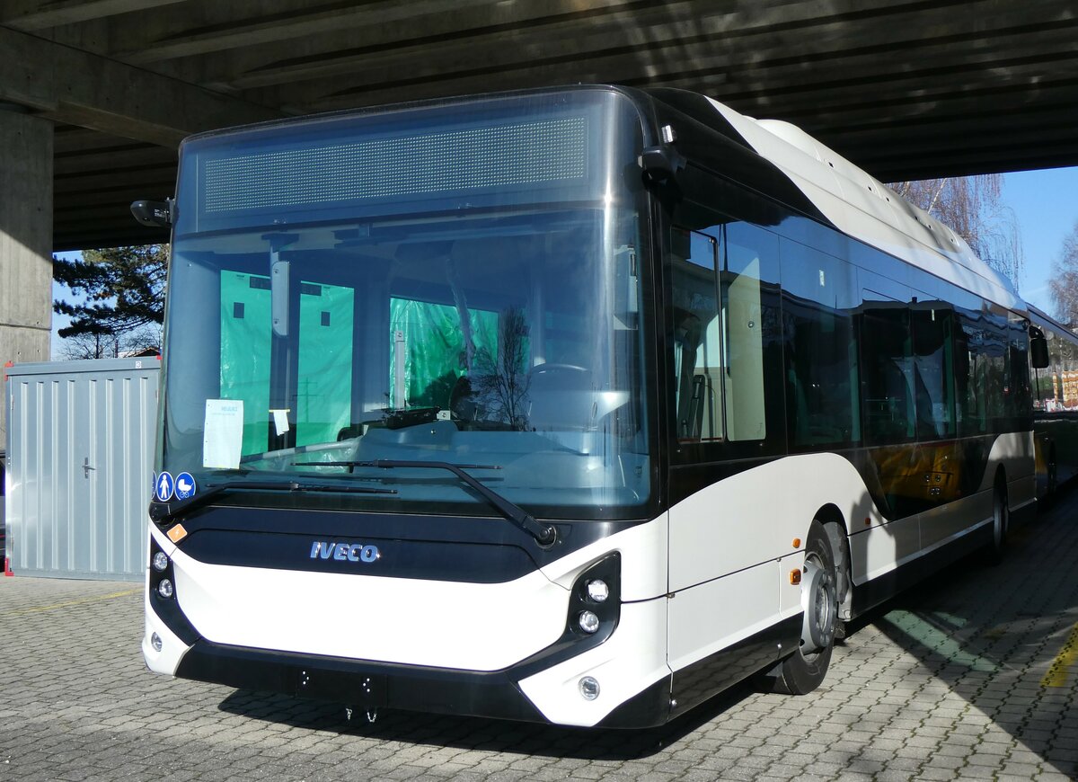 (259'107) - Interbus, Kerzers - eHeuliez-Iveco am 3. Februar 2024 in Kerzers, Murtenstrasse