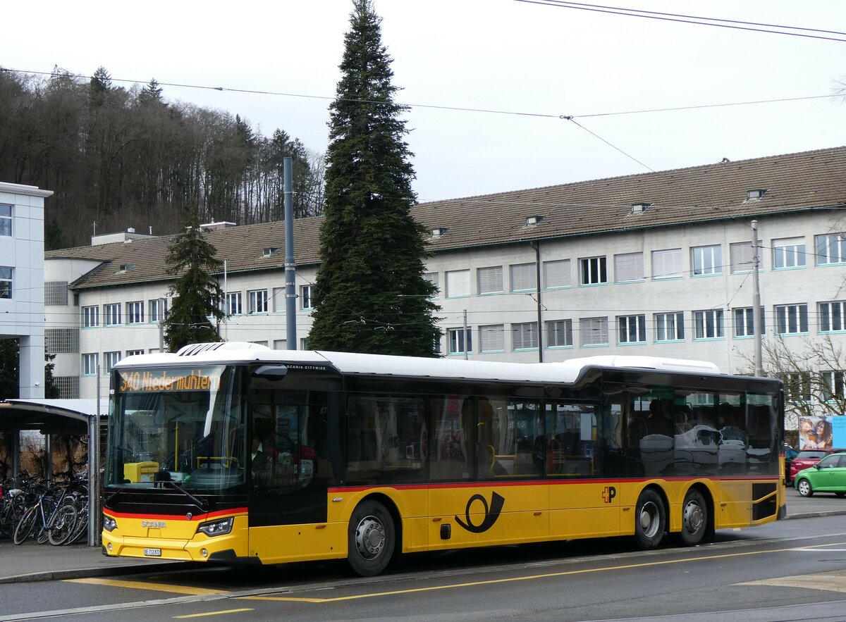 (259'221) - Engeloch, Riggisberg - Nr. 20/BE 712'872/PID 11'983 - Scania am 8. Februar 2024 in Wabern, Tram-Endstation