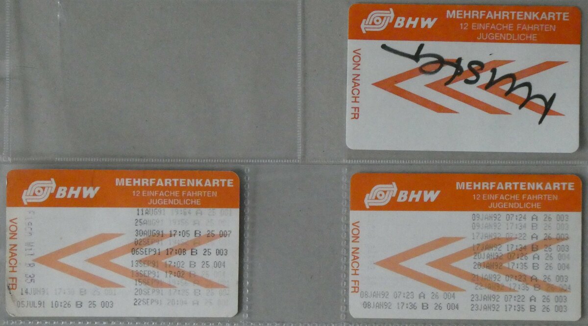 (259'424) - BHW-Mehrfahrtenkarten am 18. Februar 2024 in Thun