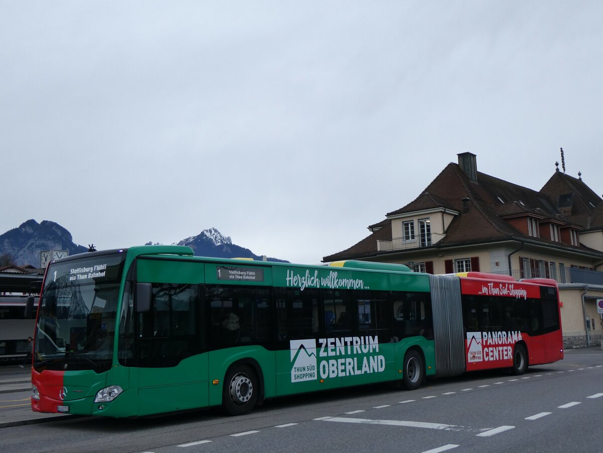 (259'670) - STI Thun - Nr. 713/BE 433'713 - Mercedes am 26. Februar 2024 beim Bahnhof Spiez
