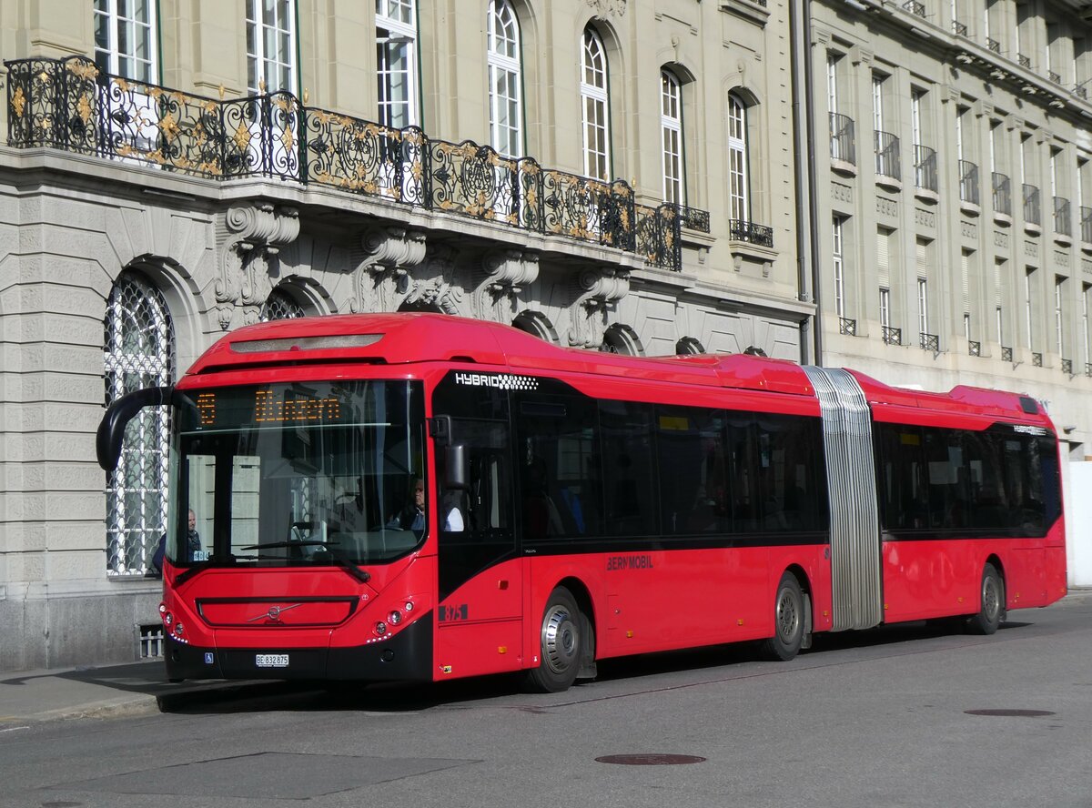 (259'825) - Bernmobil, Bern - Nr. 875/BE 832'875 - Volvo am 29. Februar 2024 in Bern, Bundesplatz