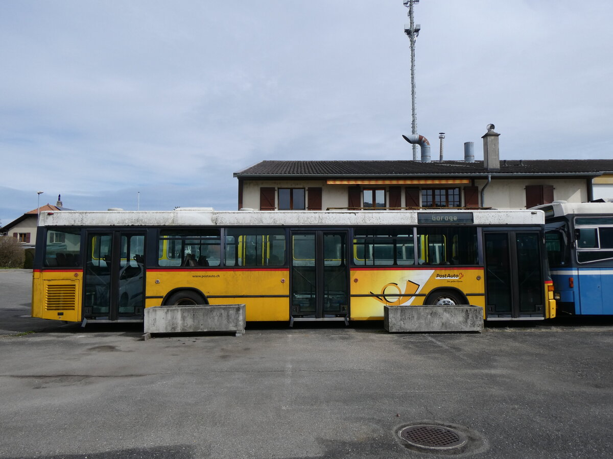 (259'888) - PostAuto Graubnden (Rtrobus) - (GR 168'850)/PID 2848 - Mercedes (ex Vogt, Serneus Nr. 4; ex PostAuto Graubnden GR 102'387; ex P 25'203) am 2. Mrz 2024 in Faoug, MS Carrosserie