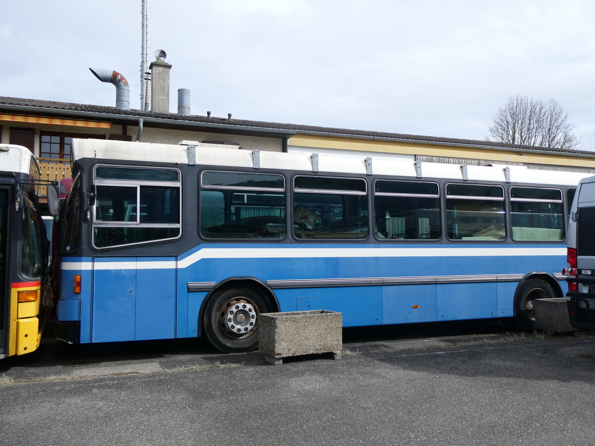 (259'891) - Stadelmann, Emmenbrcke (Rtrobus) - Nr. 55 - Volvo/Hess (ex VBL Luzern Nr. 55) am 2. Mrz 2024 in Faoug, MS Carrosserie (Teilaufnahme)
