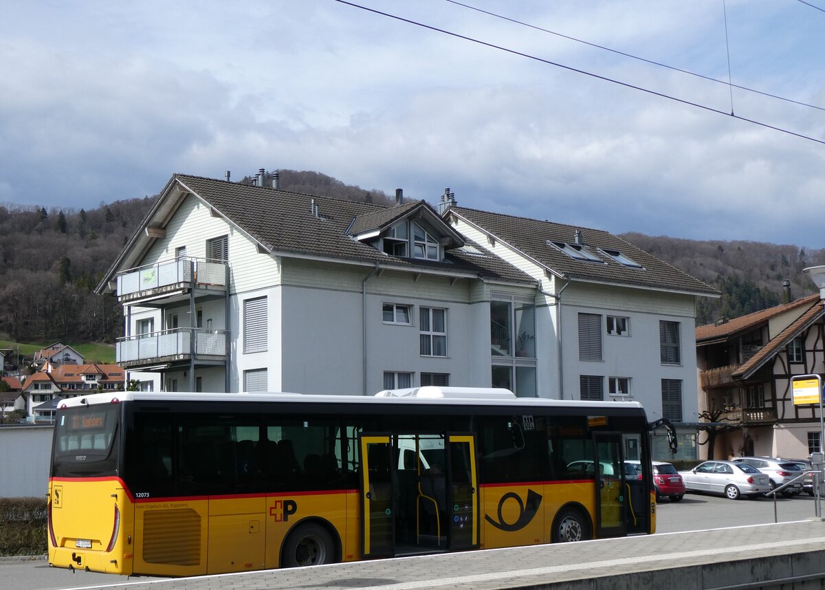(260'380) - Engeloch, Riggisberg - Nr. 4/BE 520'404/PID 12'073 - Iveco am 15. Mrz 2024 beim Bahnhof Toffen