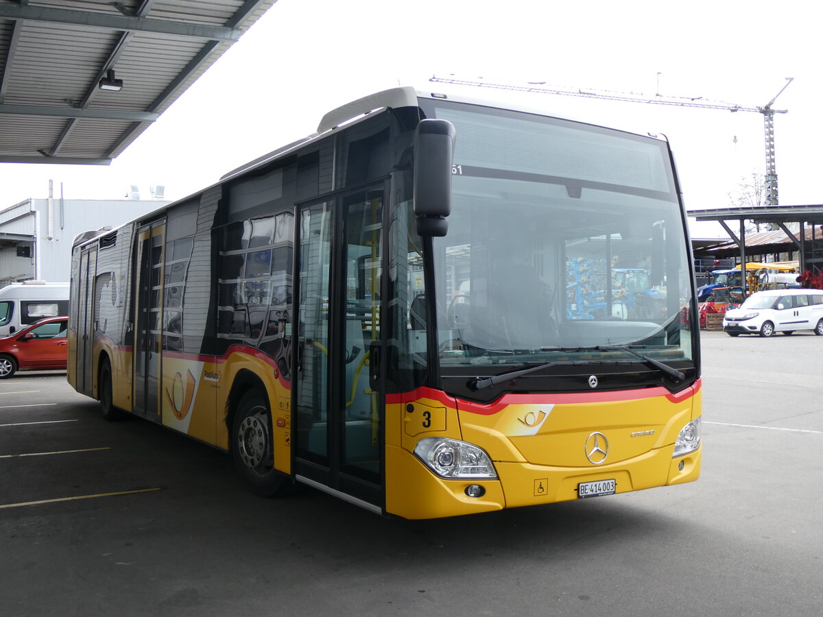 (260'450) - PostAuto Bern - Nr. 3/BE 414'003/PID 11'461 - Mercedes am 17. Mrz 2024 in Kerzrs, Interbus