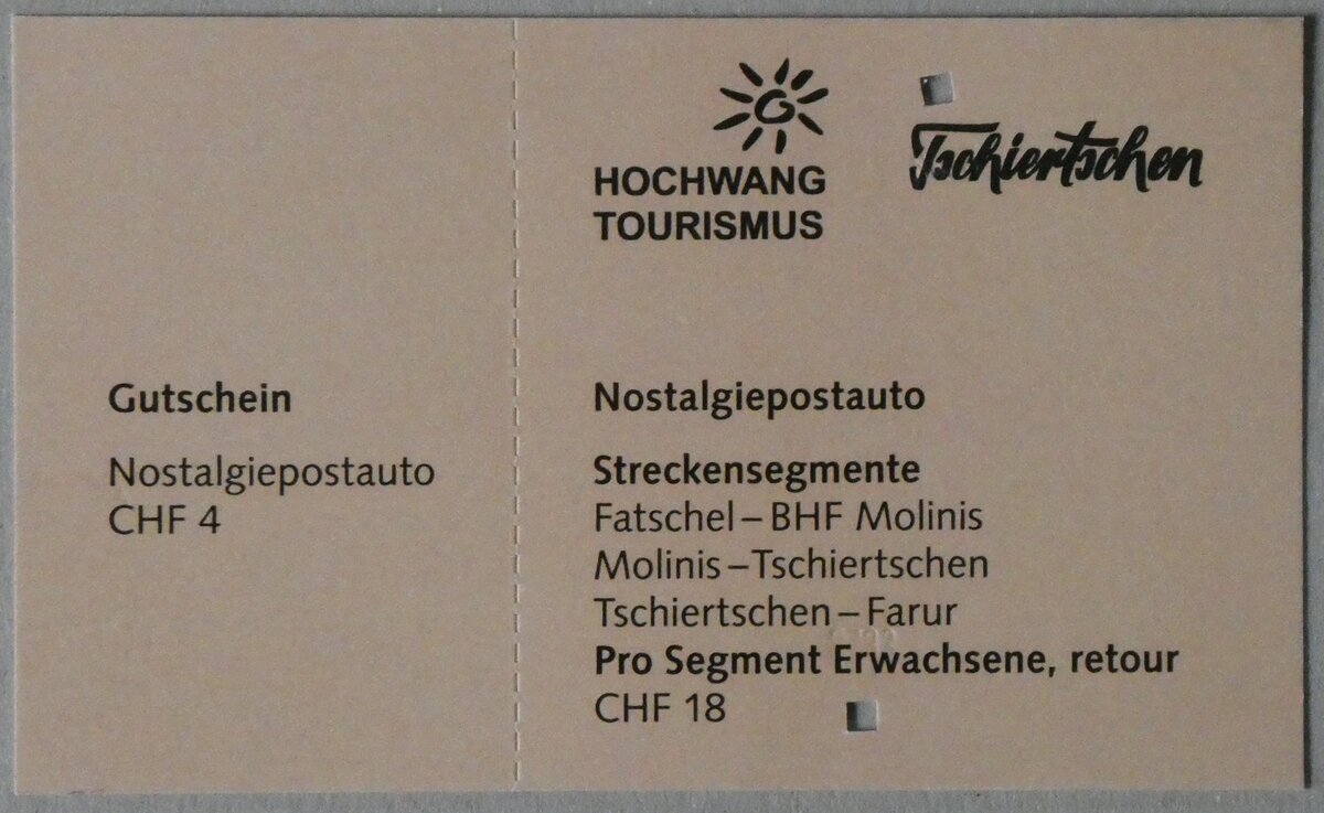 (260'862) - Fahrt mit Nostalgiepostauto mit Gutschein am 31. Mrz 2024 in Thun