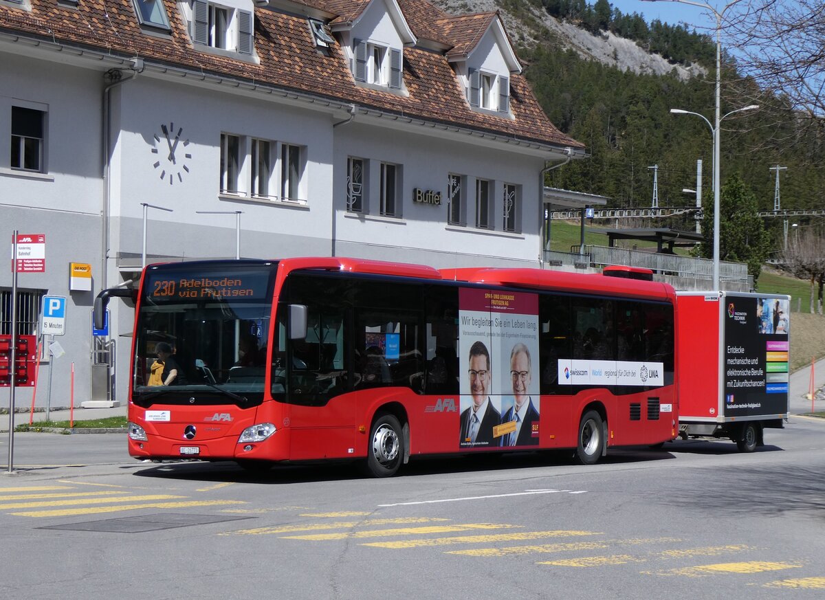 (261'007) - AFA Adelboden - Nr. 27/BE 26'773 - Mercedes am 5. April 2024 beim Bahnhof Kandersteg