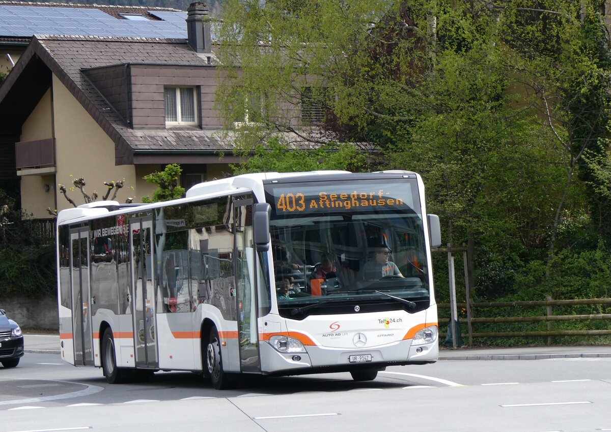 (261'037) - AAGU Altdorf - Nr. 22/UR 9142 - Mercedes am 6. April 2024 beim Bahnhof Altdorf