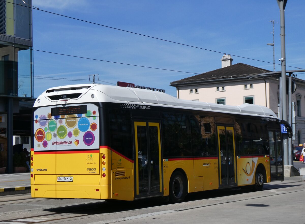(261'216) - PostAuto Ostschweiz - TG 176'634/PID 11'230 - Volvo am 12. April 2024 beim Bahnhof Frauenfeld