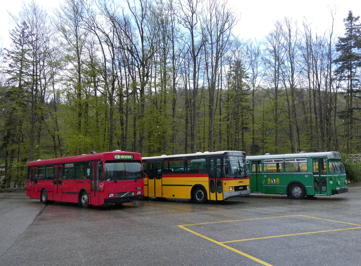 (261'616) - Bernmobil, Bern (SOB) - Nr. 193 - Volvo/Gangloff am 21. April 2024 in Burgdorf, kihof Ziegelgut