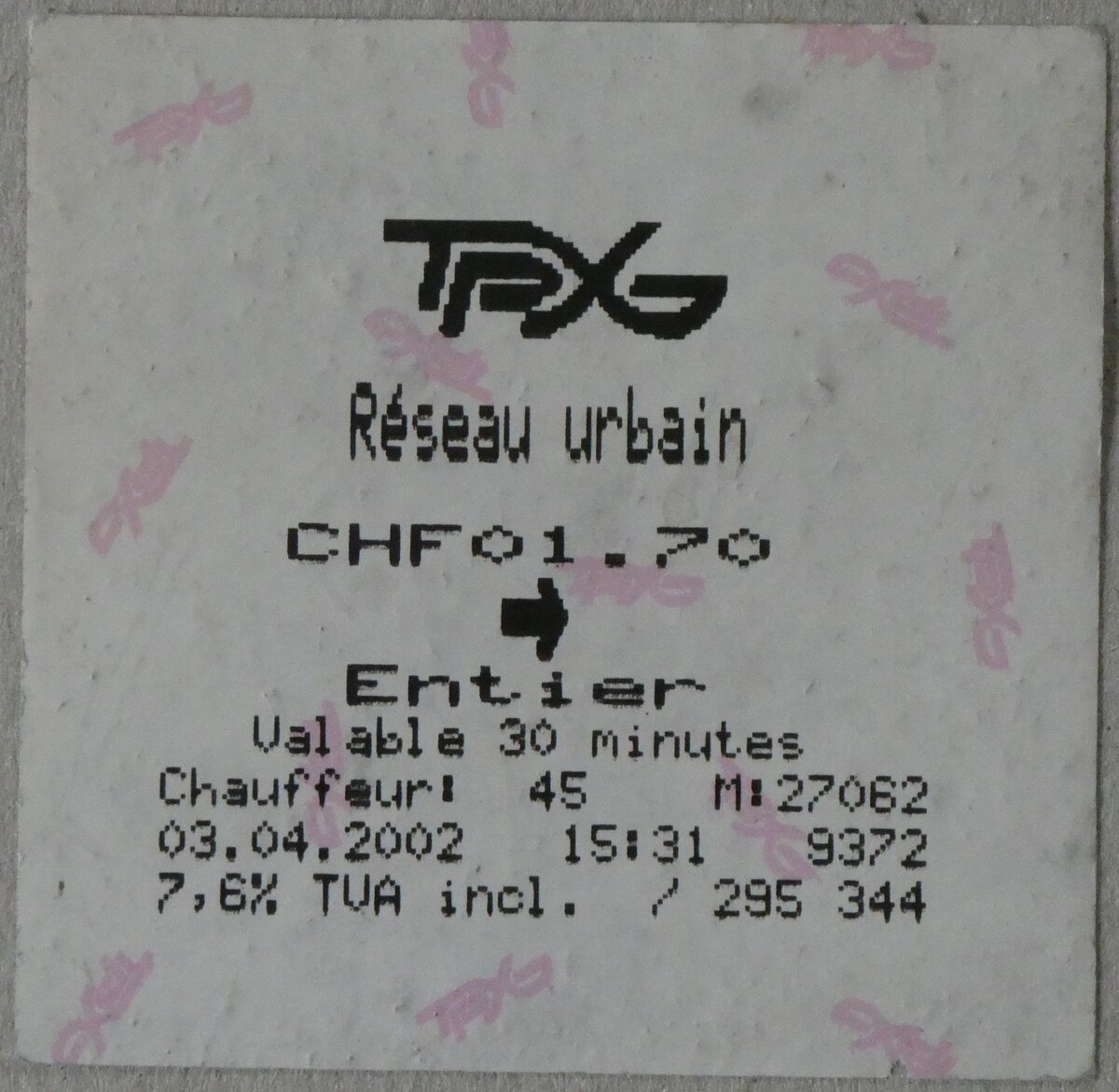(262'165) - TPYG-Einzelbillet vom 3. April 2002 am 5. Mai 2024 in Thun