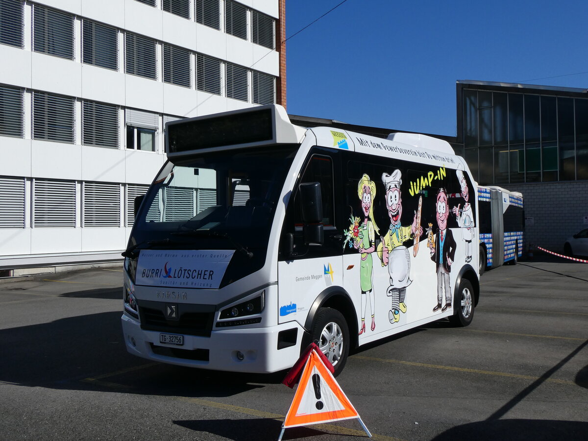 (266'716) - Thur-Taxi, Weinfelden - TG 32'756 - eKarsan am 7. September 2024 in Luzern, Depot VBL (Einsatz Seebus, Meggen)