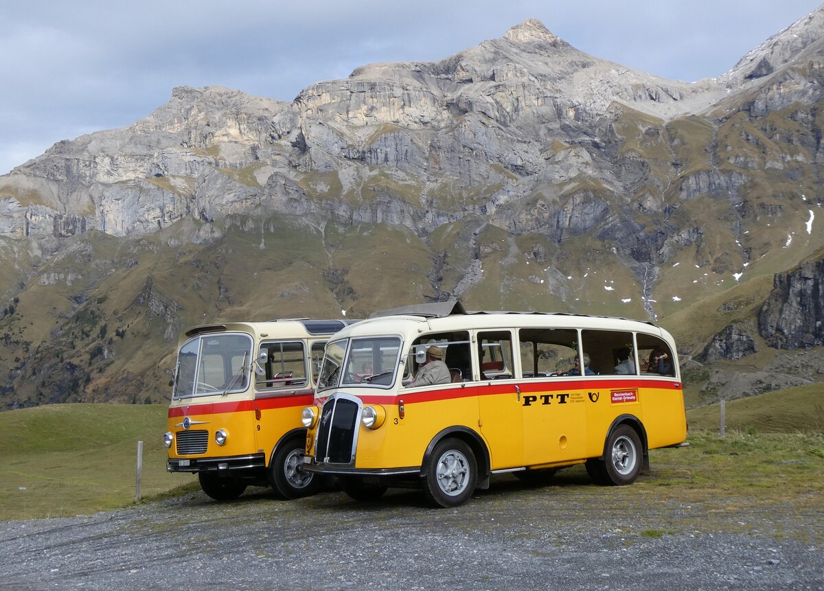 (268'108) - Schmid, Thrishaus - Nr. 3/BE 26'760 - Saurer/Gangloff (ex Geiger, Adelboden Nr. 3) am 12. Oktober 2024 auf dem Bundlger