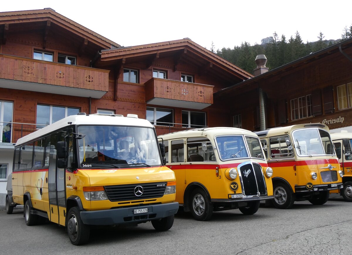 (268'153) - PostAuto Bern - BE 755'378/PID 5684 - Mercedes/Kusters am 12. Oktober 2024 auf der Griesalp