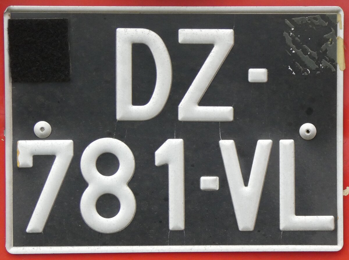 (268'637) - Nummernschild - DZ 781 VL - am 26. Oktober 2024 in Kintzheim, Cigoland