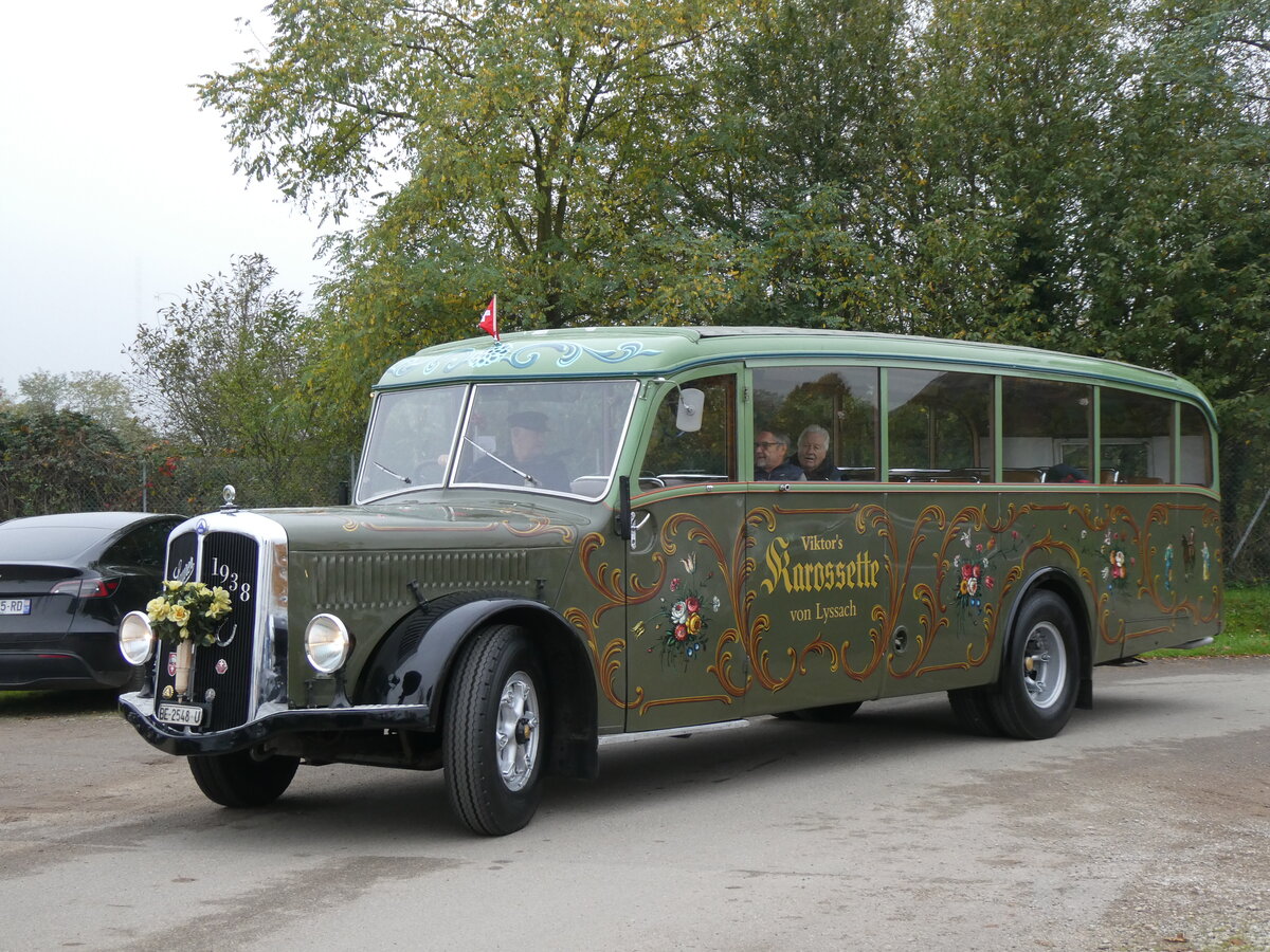 (268'672) - Aus der Schweiz: Lorenz, Lyssach - BE 2548 U - Saurer/Saurer (ex Geiger, Adelboden Nr. 8; ex P 1997) am 26. Oktober 2024 in Kintzheim, Cigoland