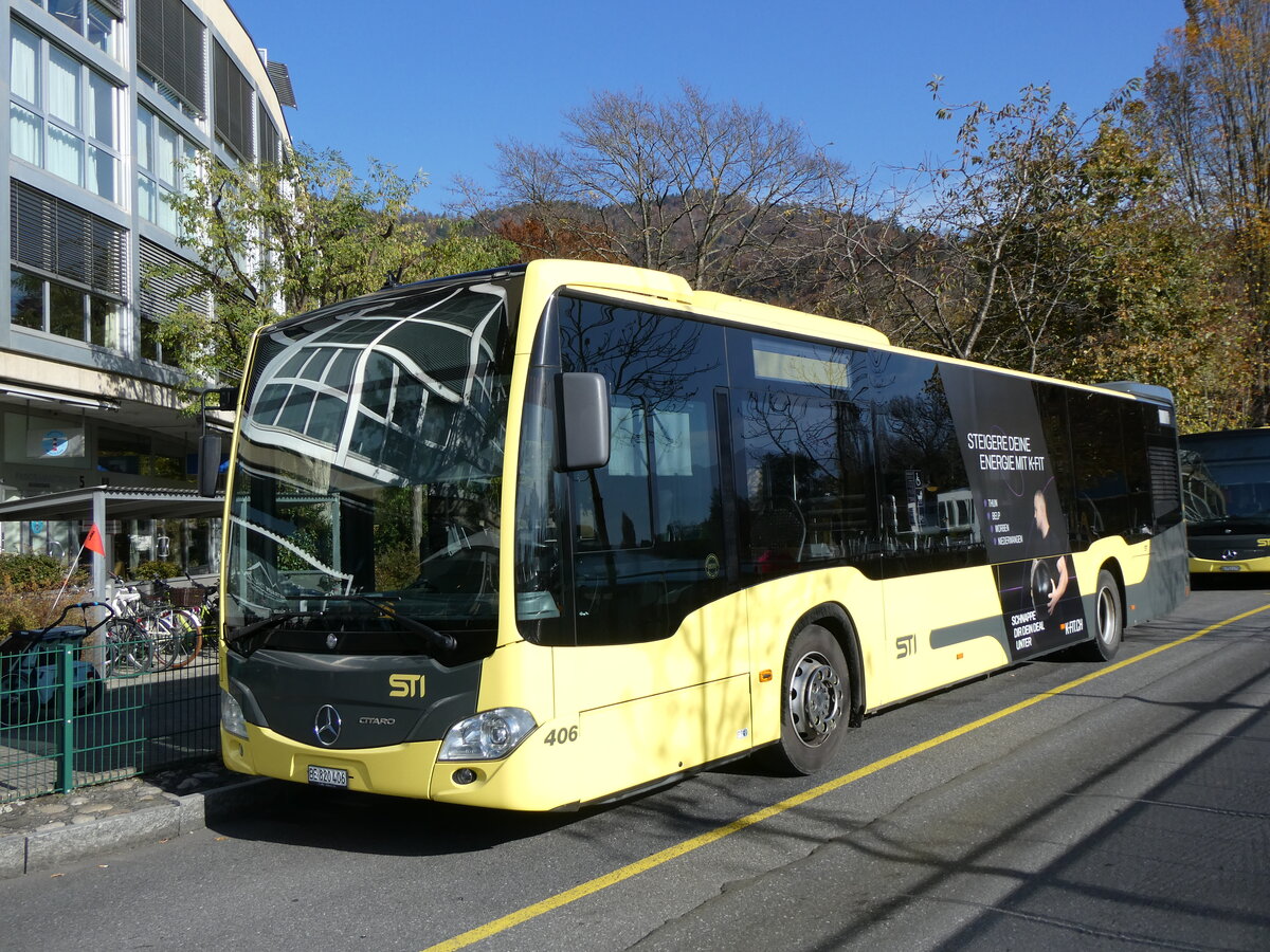 (268'946) - STI Thun - Nr. 406/BE 820'406 - Mercedes am 5. November 2024 bei der Schifflndte Thun