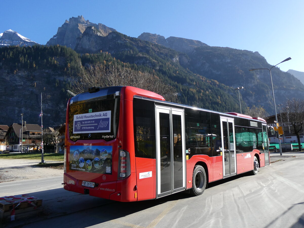 (268'951) - AFA Adelboden - Nr. 30/BE 26'703 - Mercedes am 5. November 2024 beim Bahnhof Kandersteg