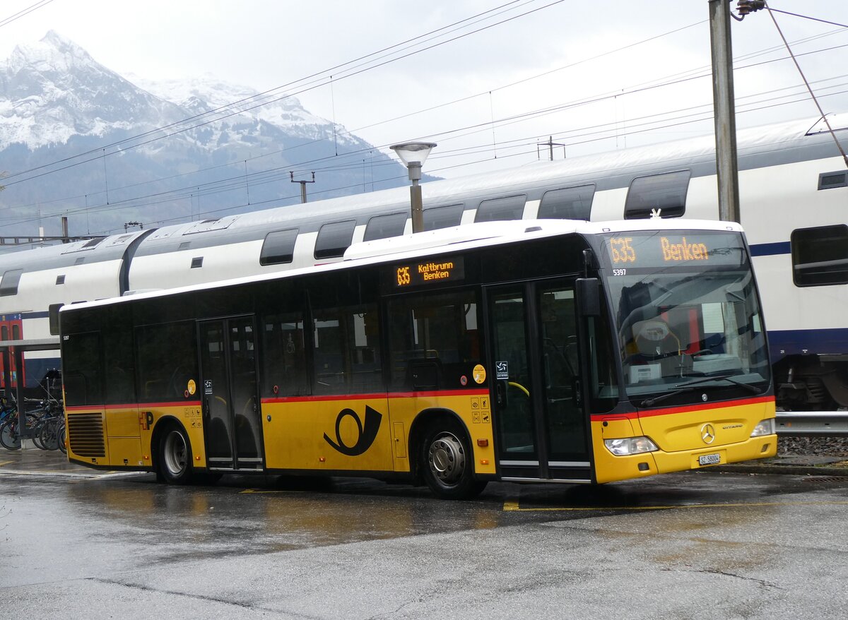 (269'249) - PostAuto Ostschweiz - SZ 58'004/PID 5397 - Mercedes (ex Kistler, Reichenburg) am 19. November 2024 beim Bahnhof Ziegelbrcke