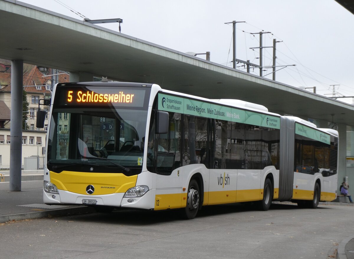 (269'322) - VBSH Schaffhausen - Nr. 12/SH 38'012 - Mercedes am 21. November 2024 beim Bahnhof Schaffhausen